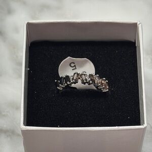 Elegant Silver Ring with Gemstones